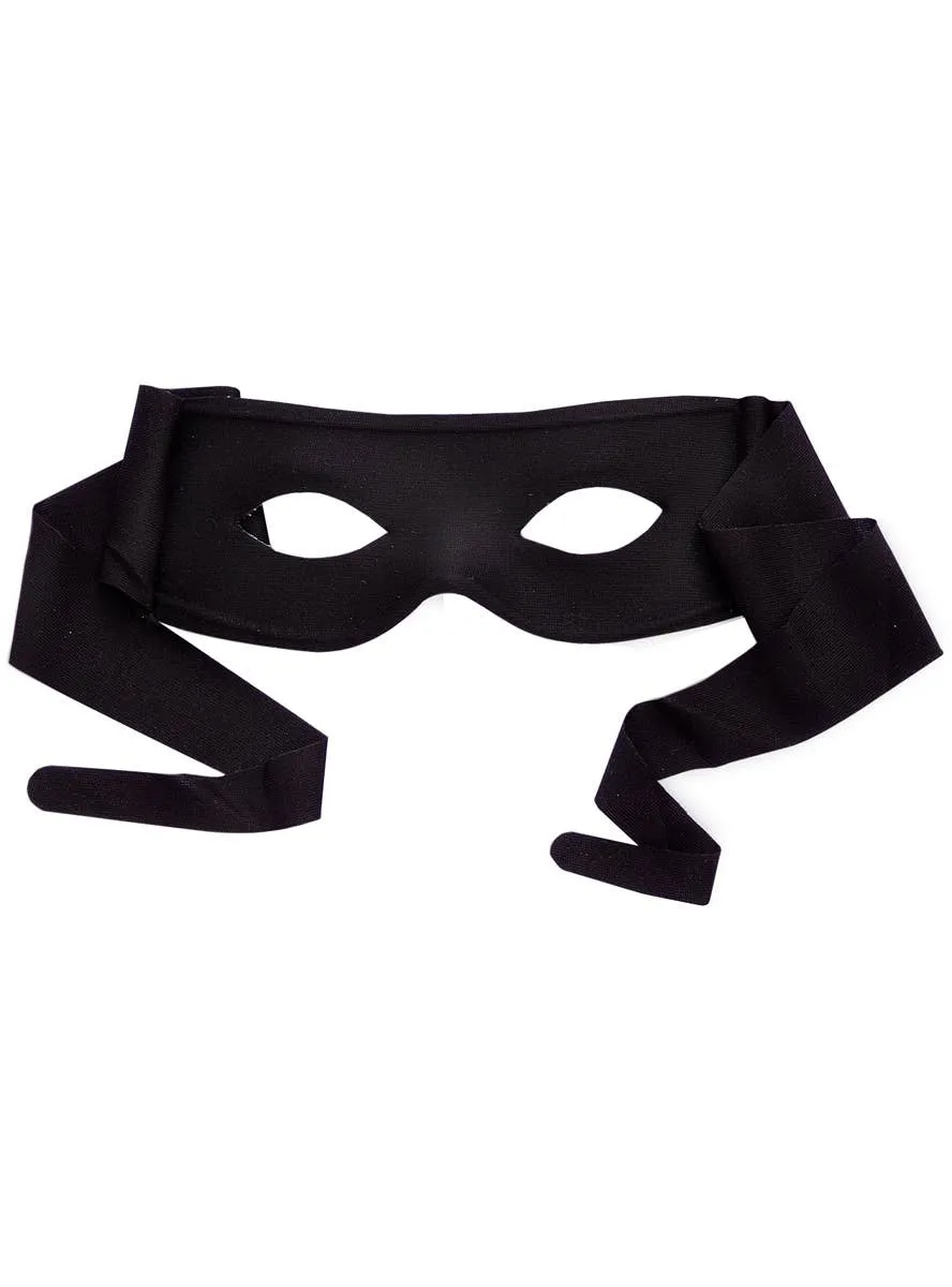 Classic Black Zorro Style Masquerade Mask