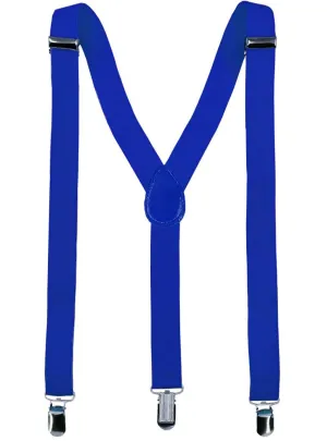 Classic Blue Adjustable Costume Braces