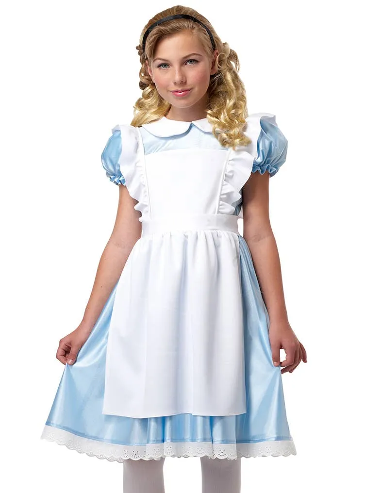 Classic Blue and White Girls Tea Party Costume