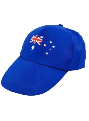 Classic Blue Australian Flag Print Cap