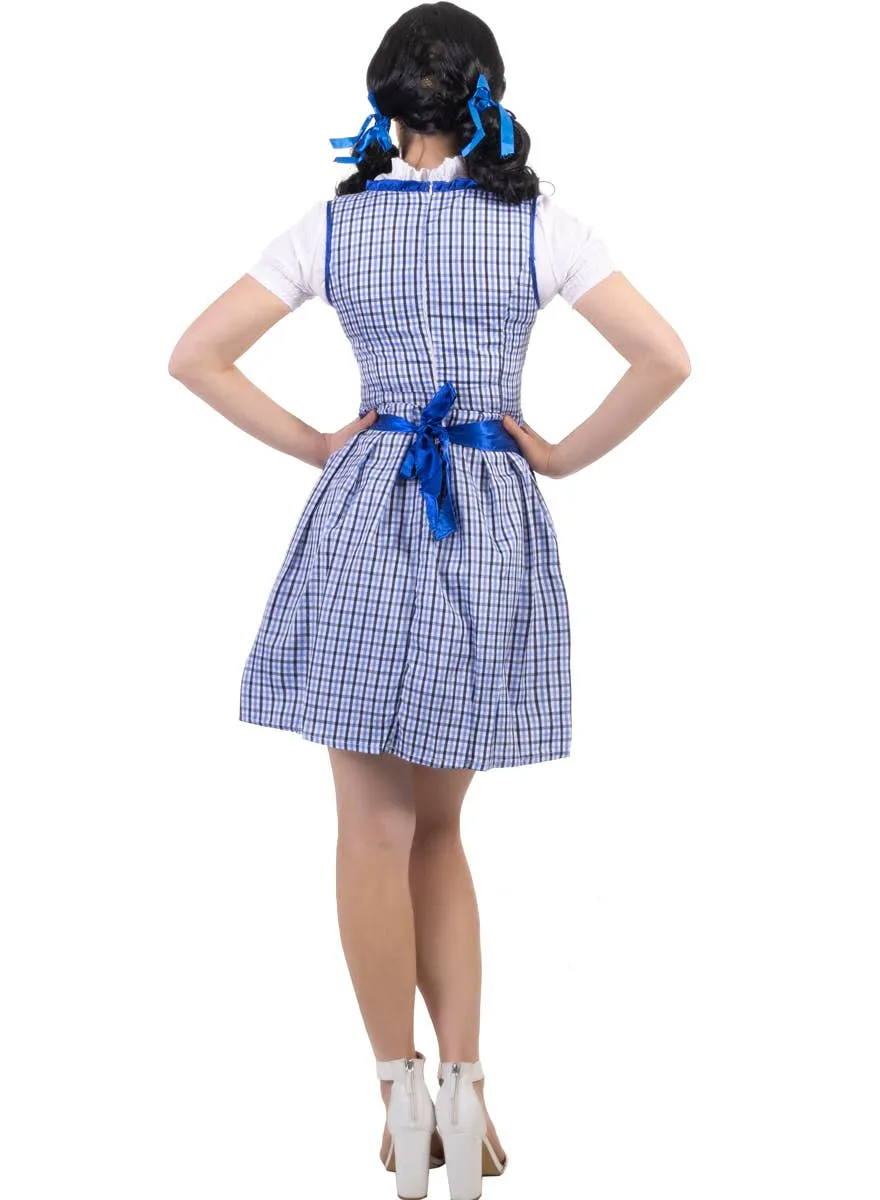 Classic Blue German Oktoberfest Beer Wench Womens Costume
