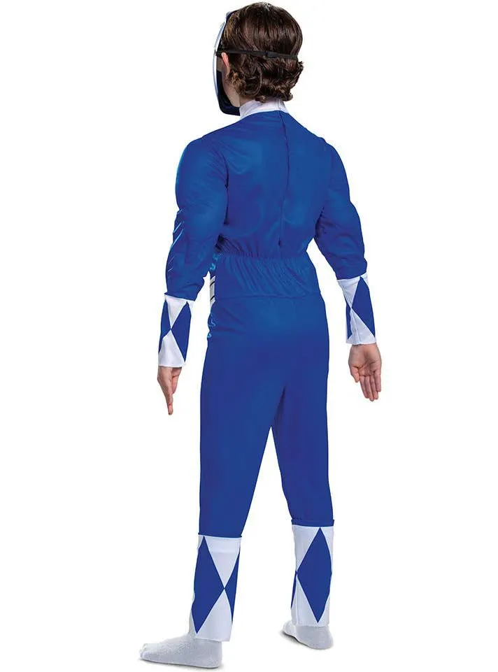 Classic Blue Power Ranger Boys Muscle Chest Costume