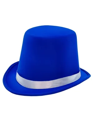 Classic Blue Tall Top Hat for Adults