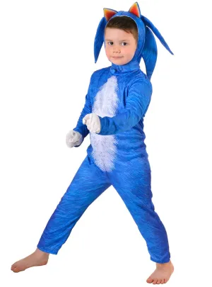 Classic Boys Blue Hedgehog Game Character Costume