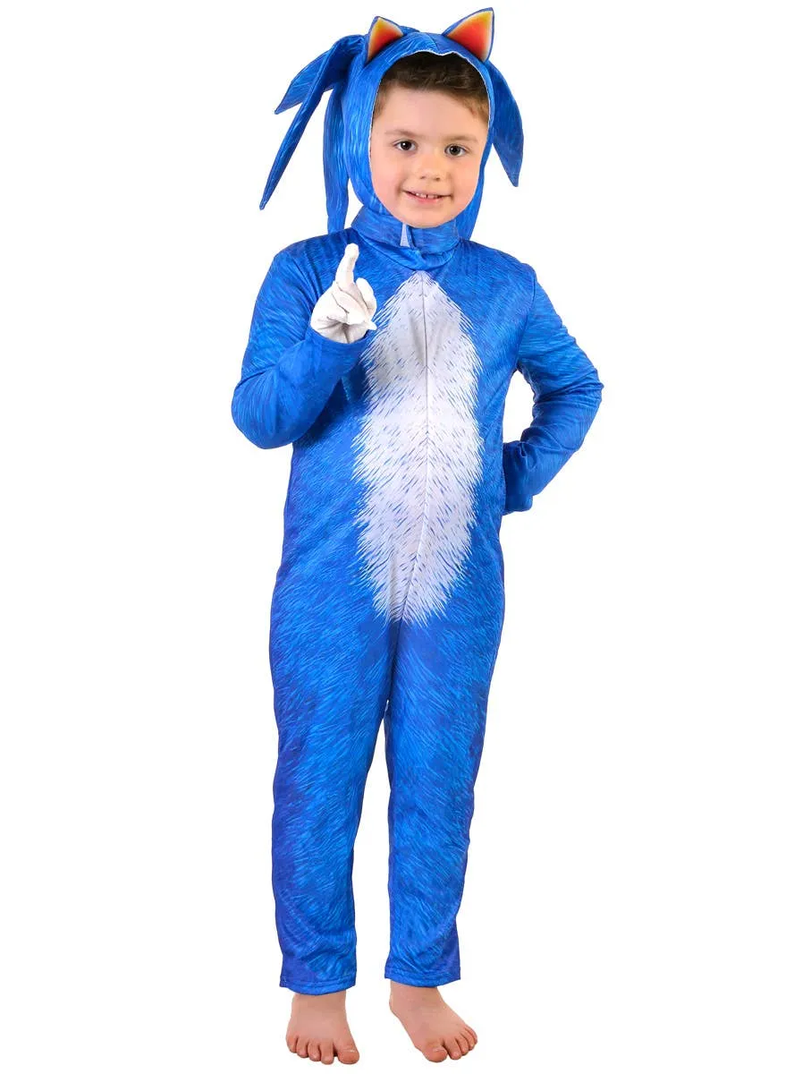 Classic Boys Blue Hedgehog Game Character Costume