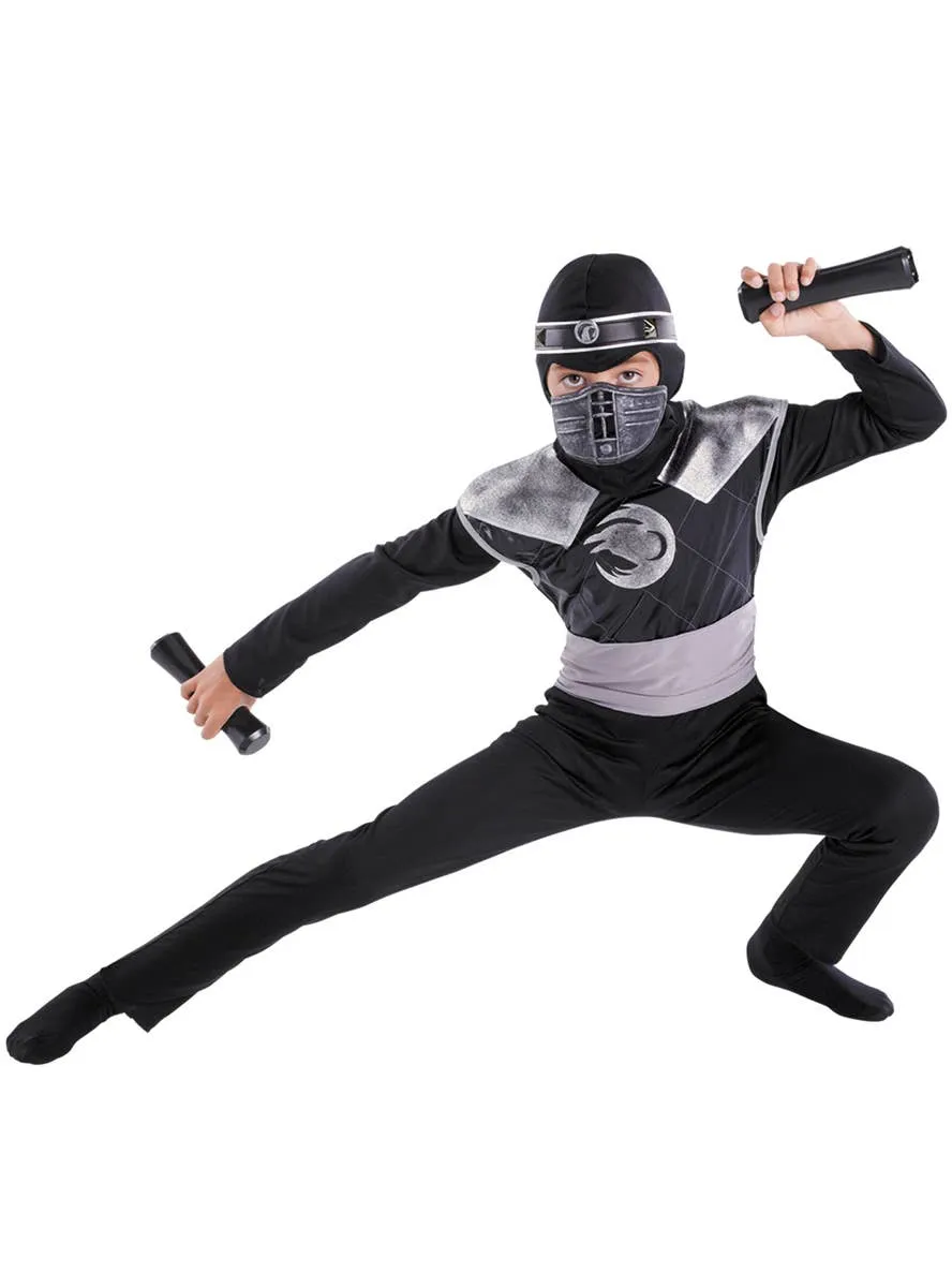 Classic Dark Raven Shadow Ninja Boys Costume