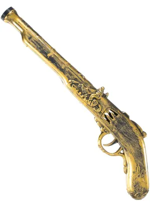 Classic Gold Pirate Musket Costume Gun