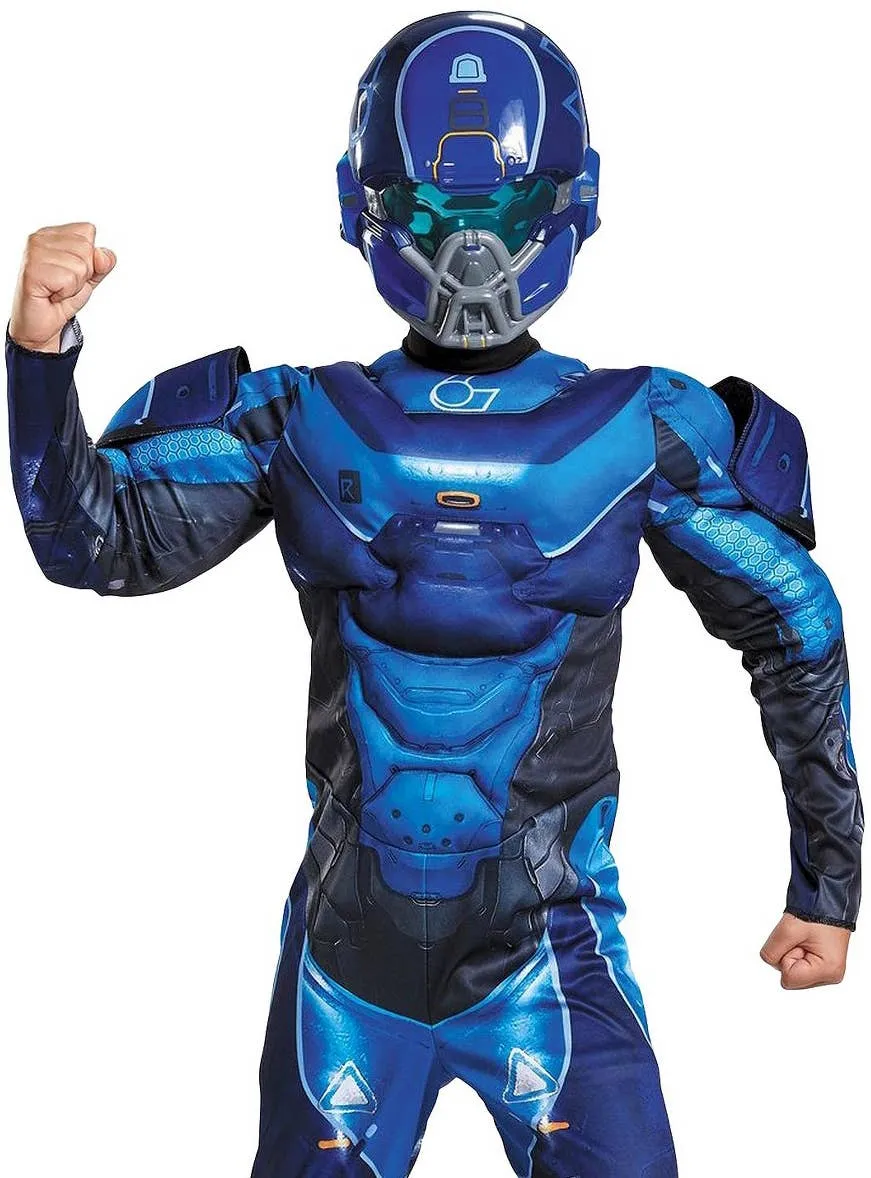 Classic Halo Blue Spartan Boys Book Week Costume