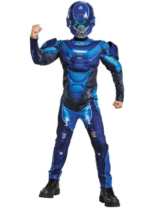 Classic Halo Blue Spartan Boys Book Week Costume