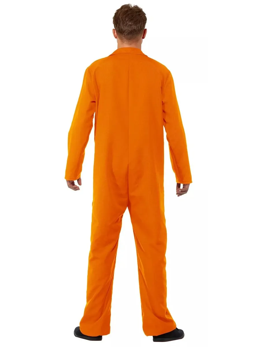 Classic Mens Orange Zip Up Prisoner Jumpsuit