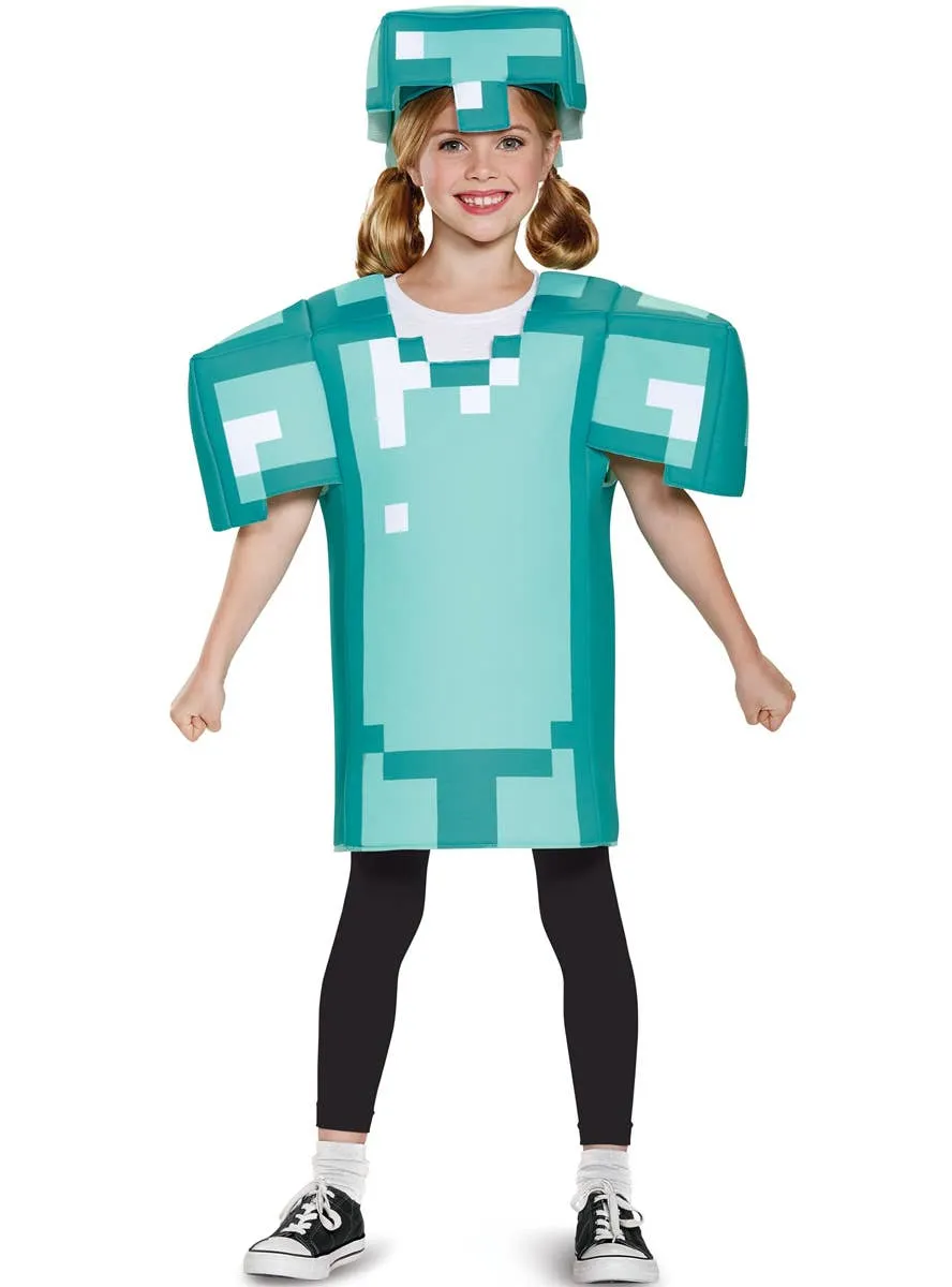Classic Minecraft Diamond Armour Kids Book Week Costume