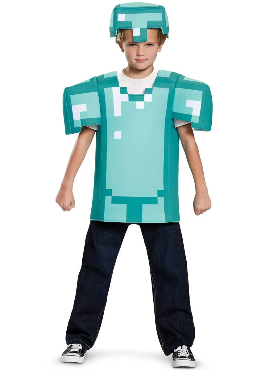 Classic Minecraft Diamond Armour Kids Book Week Costume