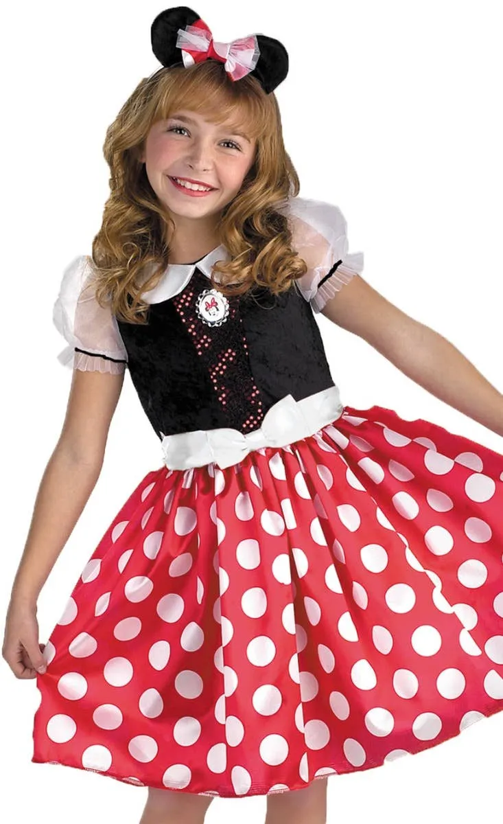 Classic Minnie Mouse Disney Polka Dot Girls Costume
