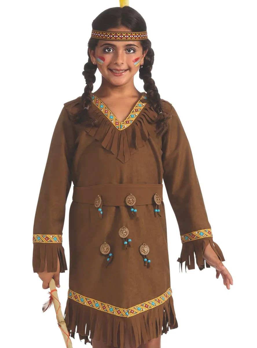 Classic Native American Girls Fancy Dress Costume