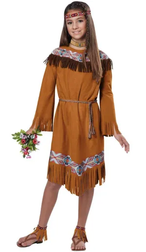 Classic Native Indian Maiden Girls Costume