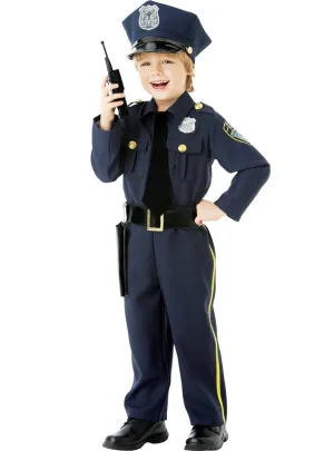 Classic Navy Blue Police Uniform Boys Dress Up Costume