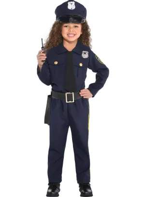 Classic Navy Blue Police Uniform Girls Costume