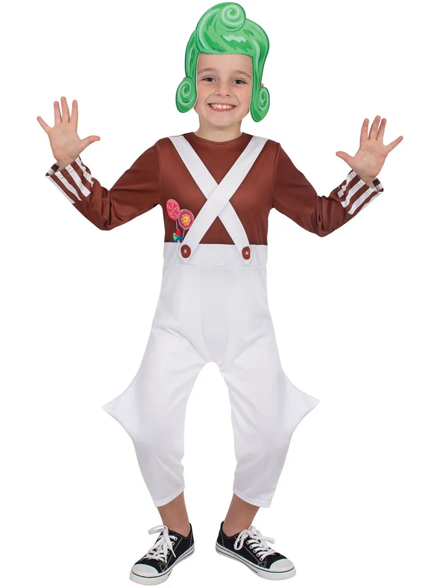 Classic Oompa Loompa Boys Willy Wonka Costume