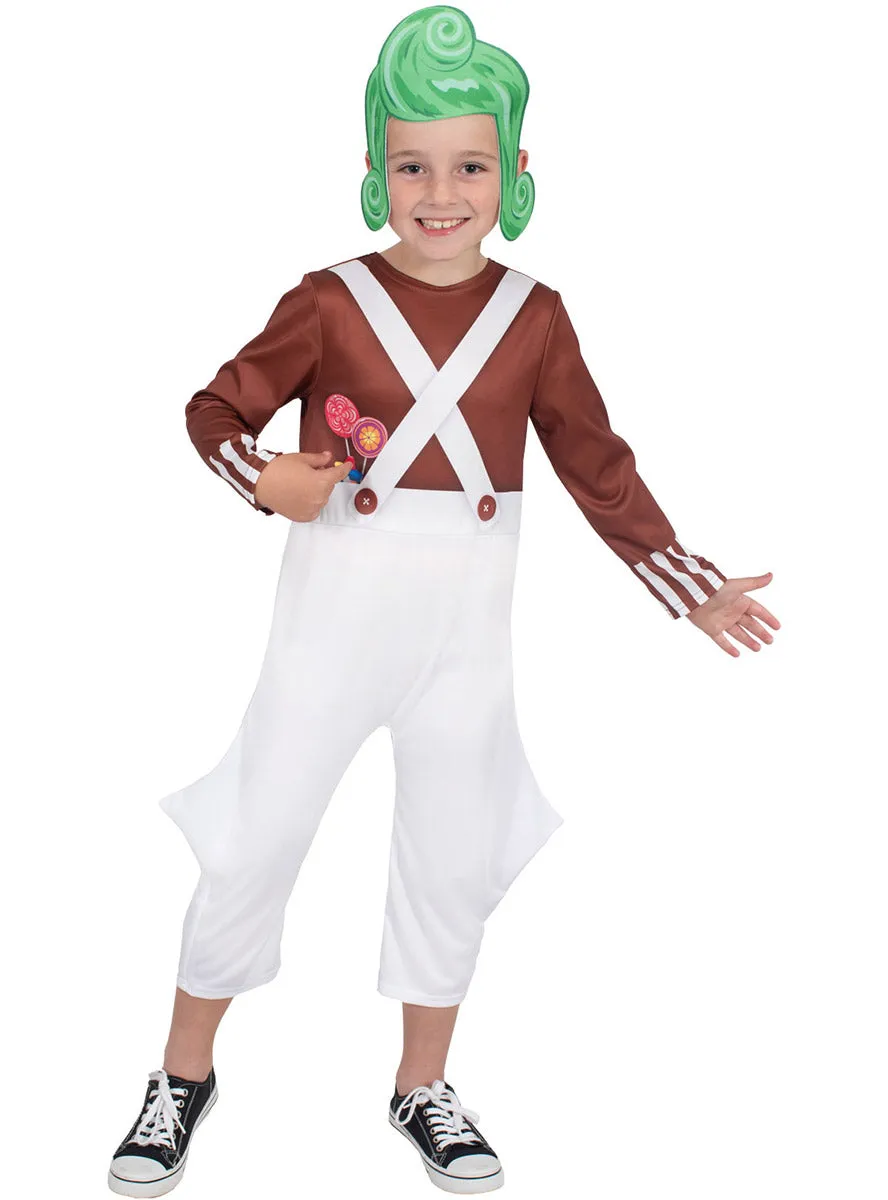 Classic Oompa Loompa Boys Willy Wonka Costume
