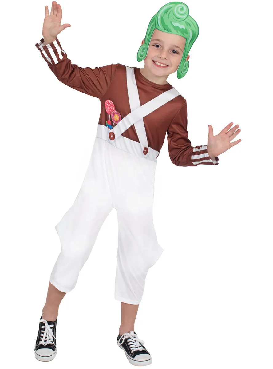 Classic Oompa Loompa Boys Willy Wonka Costume