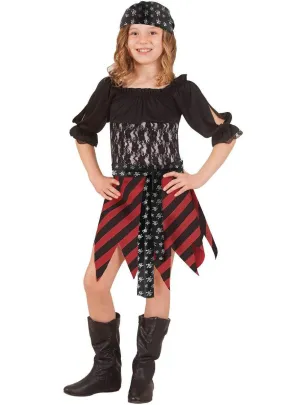 Classic Pirate Wench Girls Fancy Dress Costume