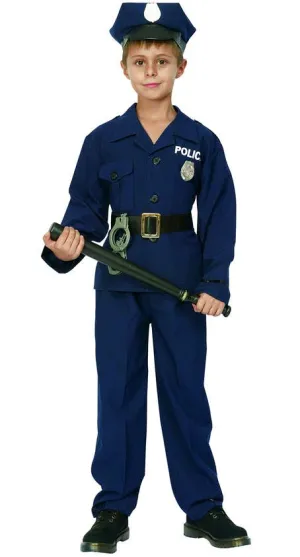 Classic Policeman Boys Fancy Dress Costume