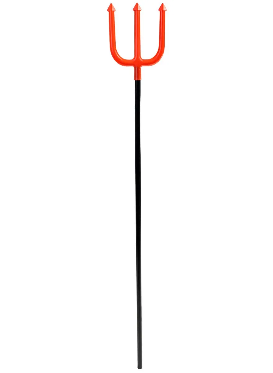 Classic Red and Black Devil Pitchfork Costume Accessory