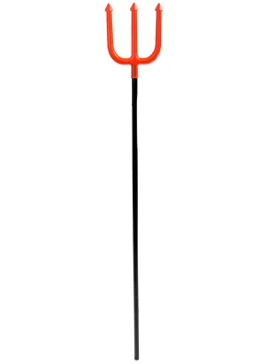 Classic Red and Black Devil Pitchfork Costume Accessory