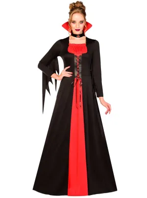 Classic Red and Black Vampire Womens Halloween Costume