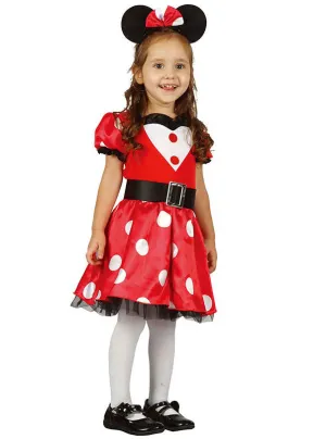 Classic Red and White Minnie Mouse Toddler Girls Costume