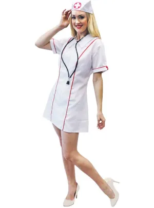 Classic Red and White Nurse Womens Costume