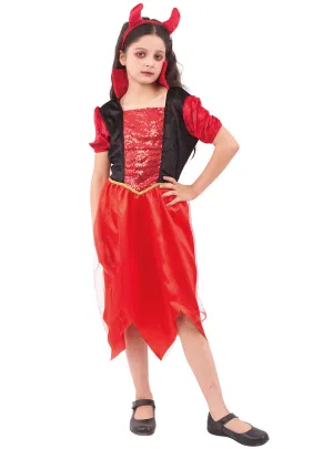 Classic Red Devil Girls Halloween Costume