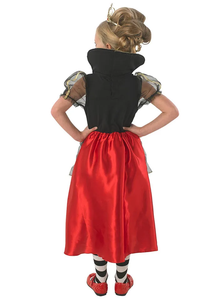 Classic Red Queen Of Hearts Girls Costume