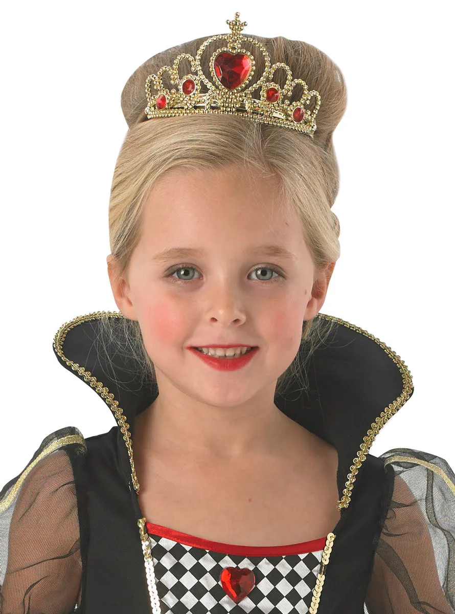 Classic Red Queen Of Hearts Girls Costume