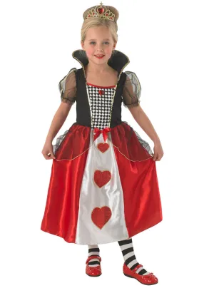 Classic Red Queen Of Hearts Girls Costume