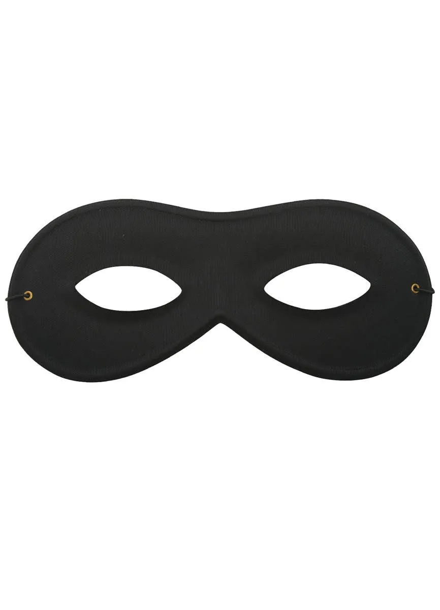 Classic Rounded Black Unisex Masquerade Mask