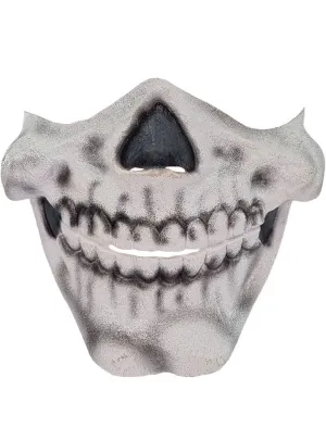Classic Skull Half Face Latex Halloween Costume Mask