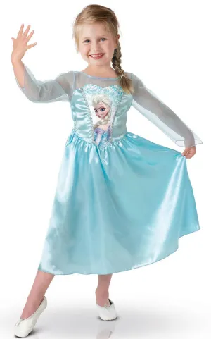 Classic Snow Queen Elsa Girls Fancy Dress Costume