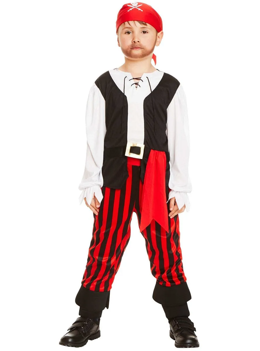 Classic Striped Pirate Boys Dress Up Costume
