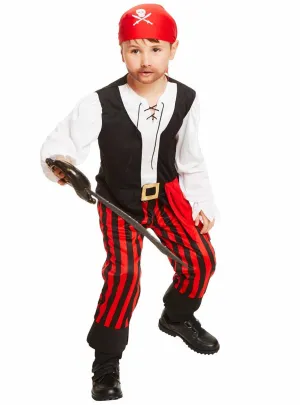 Classic Striped Pirate Boys Dress Up Costume