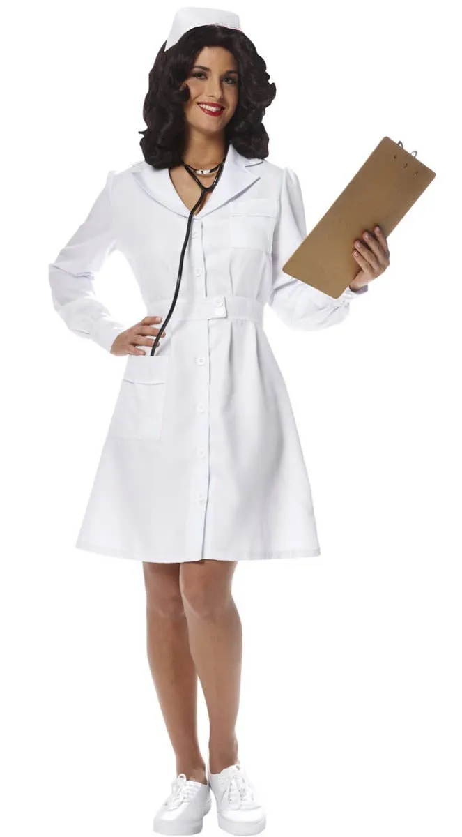 Classic Vintage Nurse Womens Fancy Dress Costume