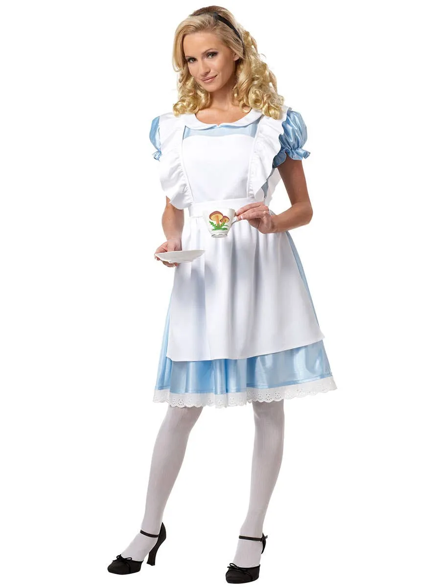 Classic White and Blue Tea Party Womens Costume