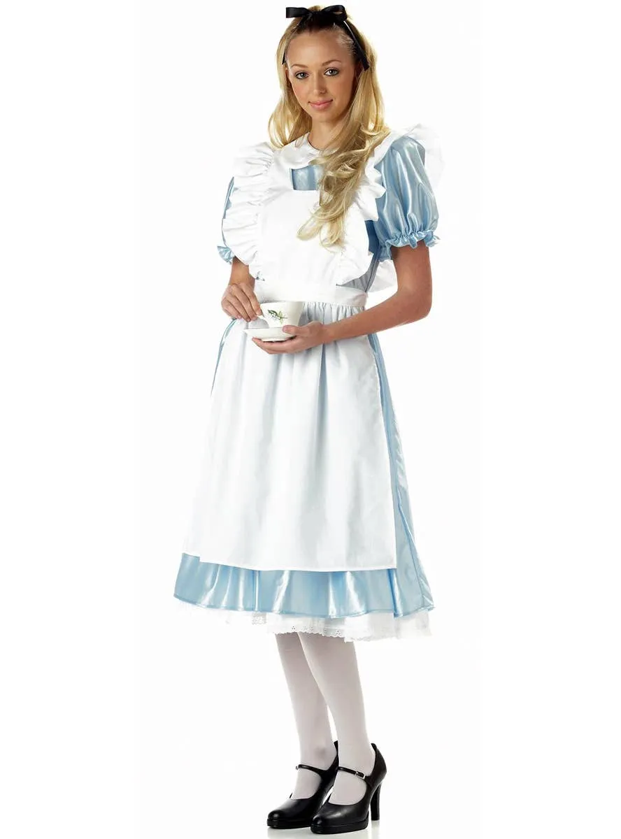 Classic White and Blue Tea Party Womens Costume