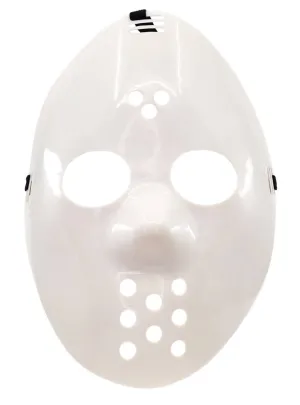 Classic White Jason Hockey Mask Costume Accessory