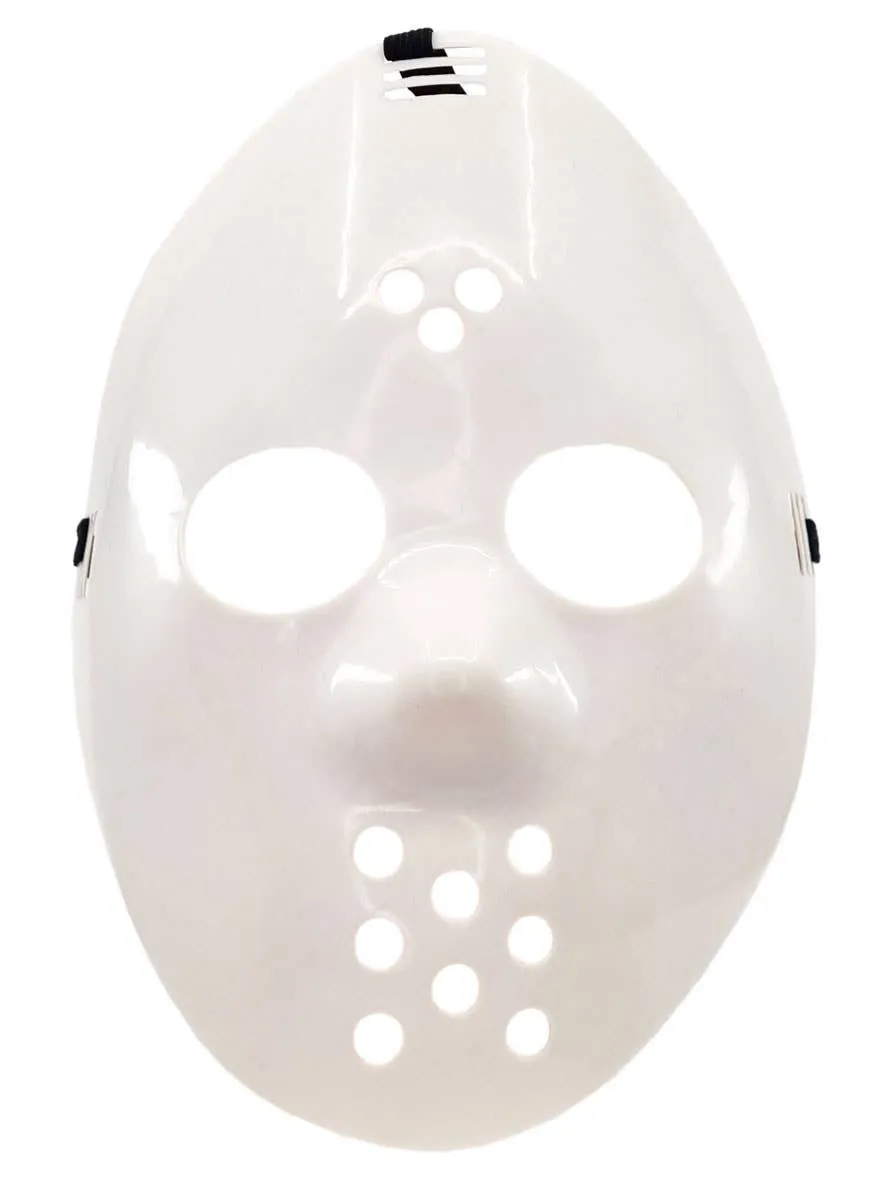Classic White Jason Hockey Mask Costume Accessory