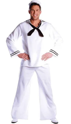 Classic White Sailor Mens Uniform Costume