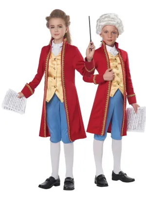 Classical Composer Kids Unisex Amadeus Mozart Costume