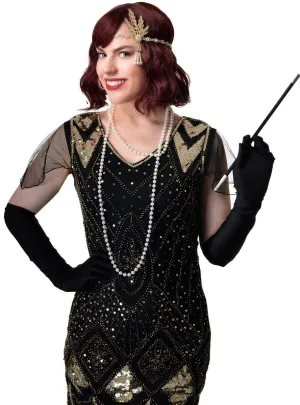Classy Gold Deluxe 4 Piece 1920s Gatsby Accessory Set