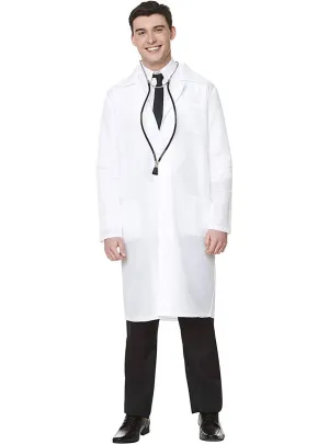 Clinical White Mid Length Mens Doctor's Coat Costume