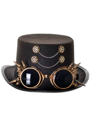 Clockwork Steampunk Adults Black Costume Top Hat